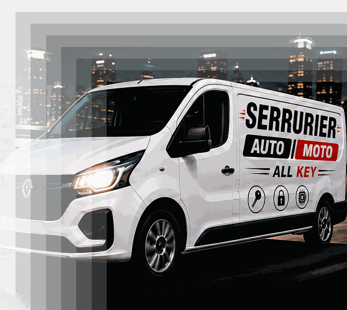Camionnette ALL KEY serrurier auto et moto en intervention